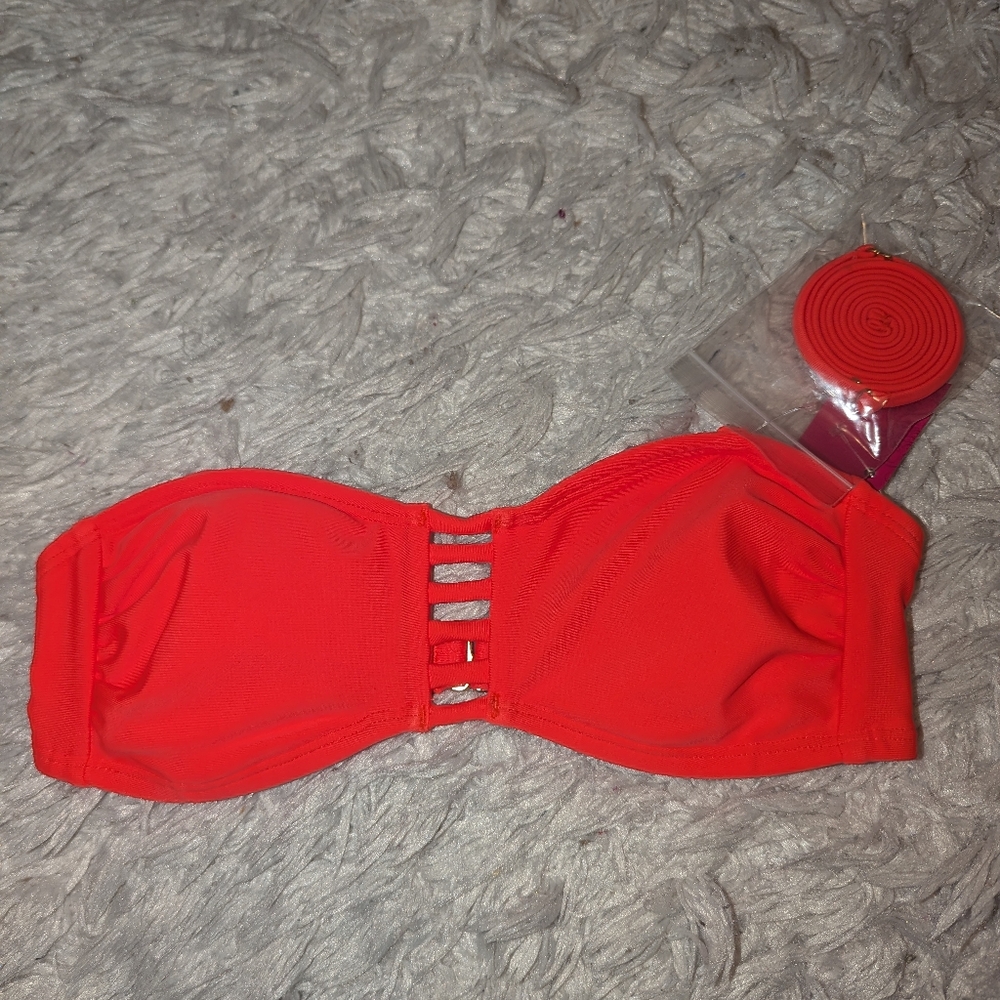 Nwt Xhilaration Orange Bikini Top Sz Xs
